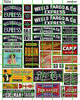 7024 DAVE'S DECALS WELLS FARGO BUILDING SIGNAGE & ASST'D ADVERTISING MULTI SCALE
