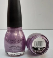 Sinful Professional Nail Polish - Lot Of 2 - Purple Diamond (102)