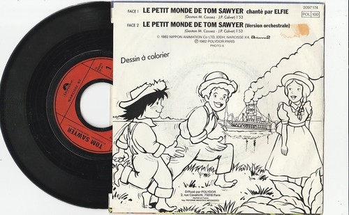 SP DESSIN ANIMEE-TOM SAWYER-GENERIQUE-POLYDOR-FRENCH - Picture 2 of 2