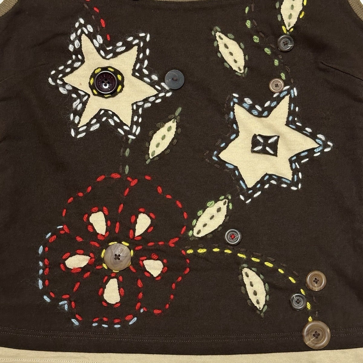 D&G tops 美品 D&G 2002 Fall Winter Embroidered Floral Tank Top | eBay