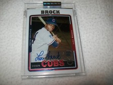 2005 TOPPS RETIRED LOU BROCK AUTO SIGNED AUTOGRAPH #TA-LB CHICAGO CUBS