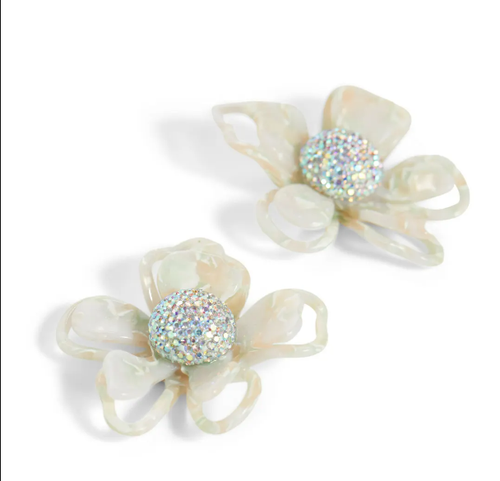 BRAND NEW. $165 Lele Sadoughi Azalea Crystal Statement Earrings