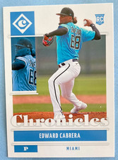 2022 Panini Chronicles Baseball #9 Edward Cabrera RC - Miami Marlins
