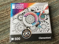 Clementoni 3D Colour Therapy Puzzle 3D Glasses Included 500 Pieces. - New & Seal