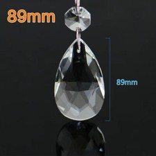 15pcs Clear Glass Crystal Chandelier Lamp Part Drops Prisms Hanging Pendant NEW