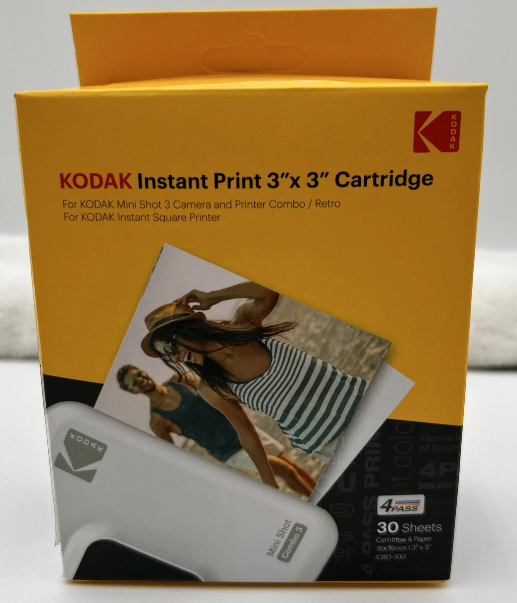 KODAK Instant Print 3x 3 Cartridge 30 Sheets For Mini Shot 3 Camera  192143001331