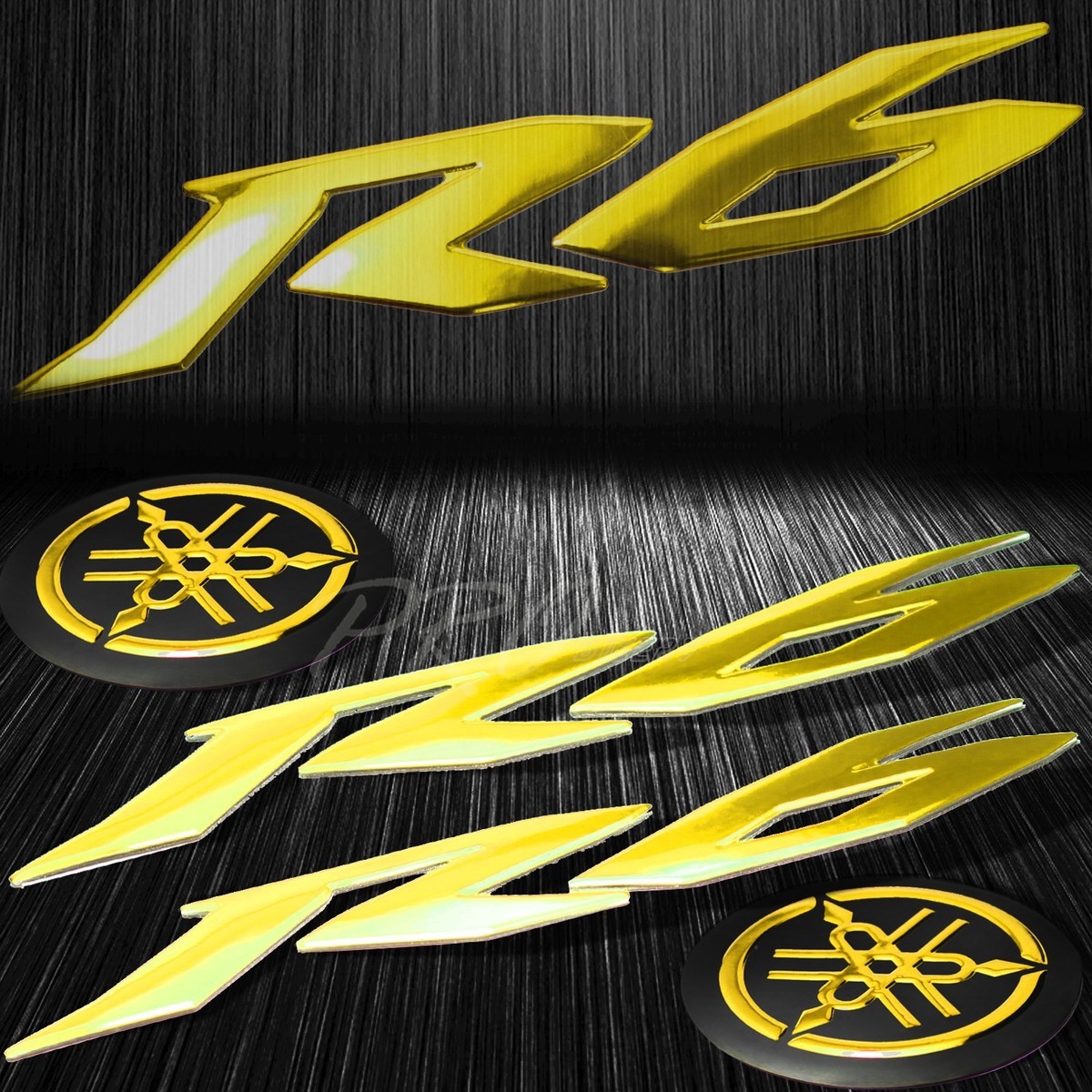 2x Yamaha R6 Logo Aufkleber – 150 Mm Oder 80x20 Mm, Selbstklebend, Viele Farben & Finishes
