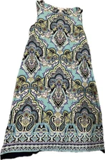 Charter Club  Knit Dress Size XL Floral Paisley Comfy Sleeveless