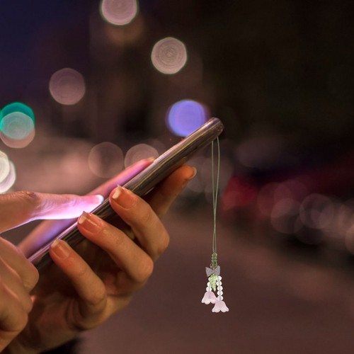 2 Pcs Tulip Chain Floral Lanyard Cell Phone Wrist Strap Mobile Hanging - 第 2/12 張圖片