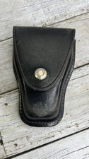DON HUME C303 BLACK LEATHER BELT HANDCUFF POUCH AS IS WEAR USE