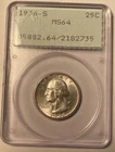 1936-S Washington Quarter PCGS MS64 Old Rattler Holder Conservatively Graded