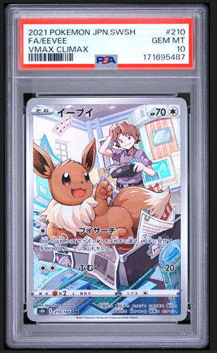 Pokemon Eevee Vmax Climax Character Rare 210/184 Japanese PSA 10 Gem Mint