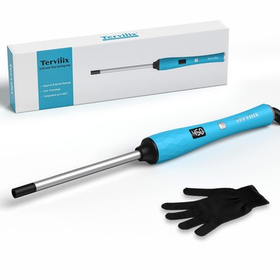 Small Barrel Curling Iron Wand 3/8 Inch Thin Curling Wand Iron for Short & L