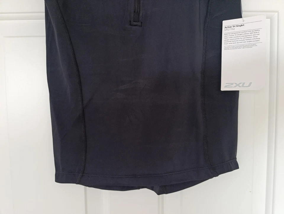 2XU Active Tri Singlet Triathlon Run Swim Sleeveless Vest Top - Men's Small - Image 4 of 4