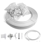 3M / 10FT Flexible Plastic Curtain Track Rail Glider for Straight & Bay Windows