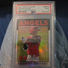 Shohei Ohtani 2021 Topps Chrome 1986 #86BC-9 PSA 9