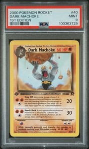 2000 Pokémon Team Rocket Dark Machoke #40 PSA 9 MINT