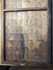 Antique Wooden Printers Drawer Tray Wall Display Rack Letterpress