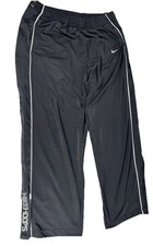 Vintage 90's Nike Mens Tearaway Snap Black Track Pants Warmup Breakaway Size L