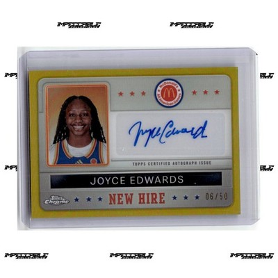 2024 Topps Chrome McDonald's A/A - Gold #NHB-JOY Joyce Edwards Rookie Auto /50