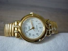 VINTAGE TIMEX QUARTZ WATCH WOMENS WHITE DIAL GOLD TONE NEW BATTERY