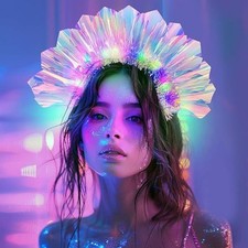 Cosplay Light Up Headband Flashing Hair Band  Hair Accessories for Women Girls