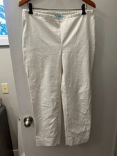 CUTE J. McLaughlin Size 12 White Stretch Women s Ivy Capri Pants