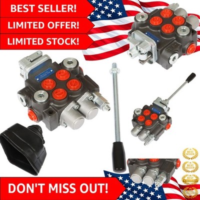 Compact 2 Spool Hydraulic Control Valve, 11 GPM, 3600 PSI for Loaders & Tractors