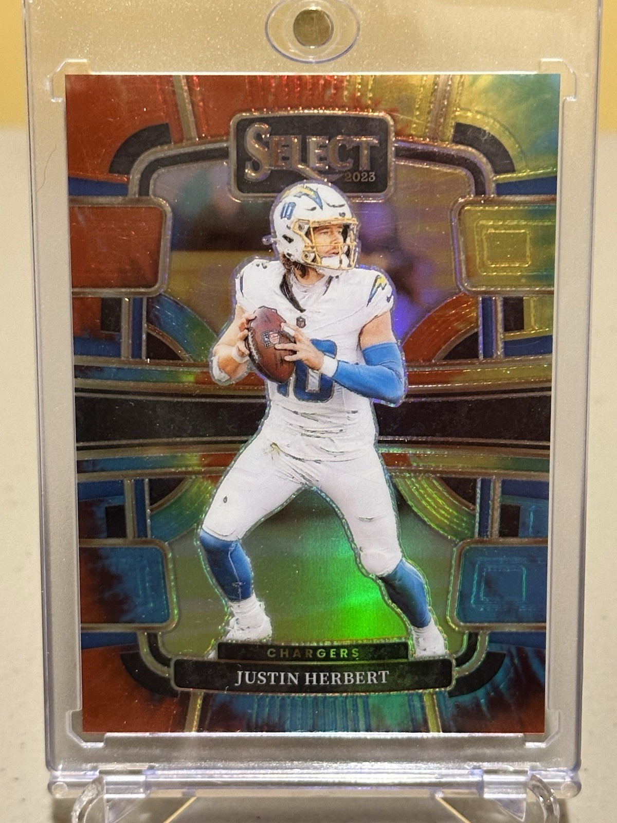2023 Panini Select - Concourse Justin Herbert #52 Tie-Dye Prizm /25