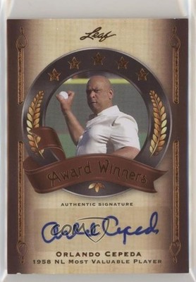 2011 Leaf Legends of Sport Award Winners Bronze 2/50 Orlando Cepeda Auto HOF 0b0