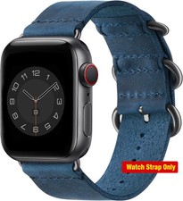 Strap For Apple Watch 49mm/45mm/44mm/42mm/41mm/40mm/38mm, Genuine Leather Retro