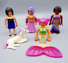 PLAYMOBIL 5 Figure Bundle - Mermaid Fairy Unicorn Set - Collectible - VGC