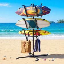 Vertical Surfboard Rack, Heavy Duty Steel Freestanding Surfboard Storage 68''