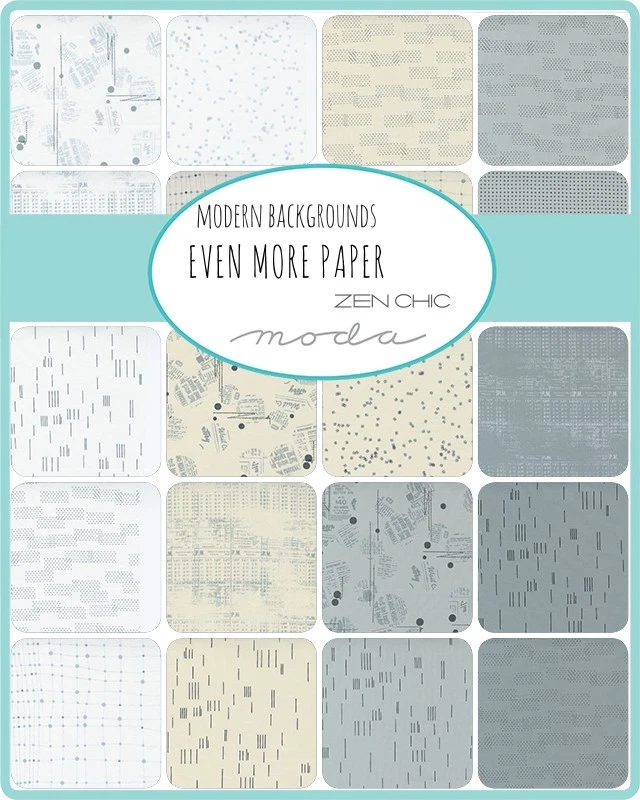 Moda Even More Paper Zen Chic Modern Background Honey Bun 40 1.5 Inch Fabric - Image 2 of 4