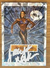 JACLYN BAKER SIGNED OLYMPIA CARD FITNESS 2021 JOE WEIDER CRACKED ICE RARE RACC