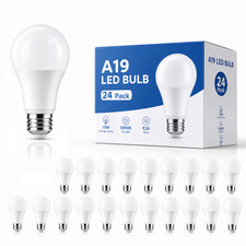 100W Equivalent LED Light Bulbs A19 1500LM 5000K Daylight NonDimmable 24 Pack