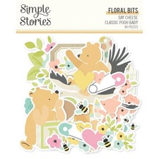 Crafts SS DieCuts Floral Bits Pooh Baby Stork Piglet Bottle Blocks Flowers Bees