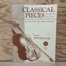 Y90B1-250812 Rare Classical Pieces for Two Violins and Piano Samuel Applebaum