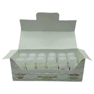 Bloom Hair Ampoules Cosmetic Smoothing Serum Kit 12 Units 12 ml Each