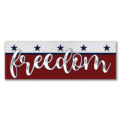 Freedom Rustic Wood Wall Sign 6x18