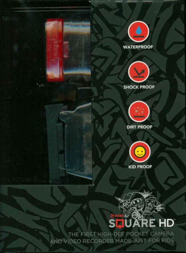Cámara de acción para niños Nabi Square HD impermeable - video 1080p, a prueba de golpes/polvo/niños Foto 4 de 4