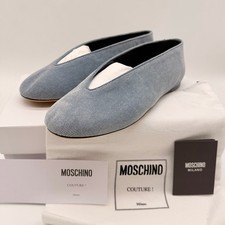 Moschino Woman  s Duck Ballet Denim Flats Size 39