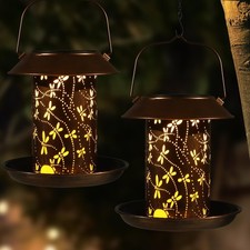 Bird Feeders for Outdoors Dragonfly Solar Lanterns Outdoor Waterproof Garden ...