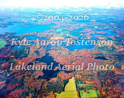 Tiger Cat Flowage, Sawyer Co., Hayward, Wisc., Overhead Photo. Frame Optional.