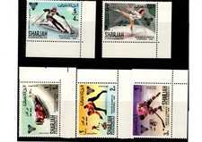 1968 SHARJAH  GRENOBLE   Winter Olympic Games compl set 5 val perf  MNH