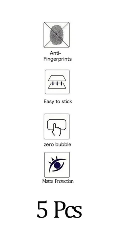 Pack 5 Films iPhone 17 Anti Trace Mat Anti Reflet Ultra Résistant 9D - Photo 4/4