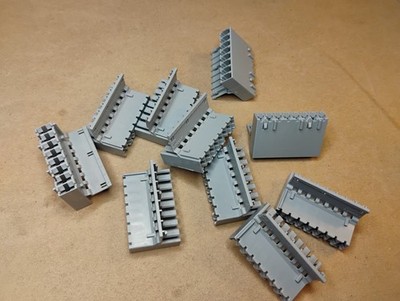10, Amphenol AMP 3-928343-8 8 Rectangular Connectors Gray Housing - Fast Ship