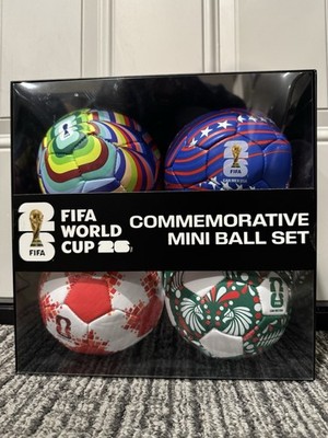 FIFA World Cup 2026 Commemorative Mini Ball Set 4 Pack CAN MEX USA NEW Holiday