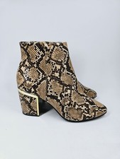 Head Over Heels Snake Print Boots UK Size 6 Faux Leather 