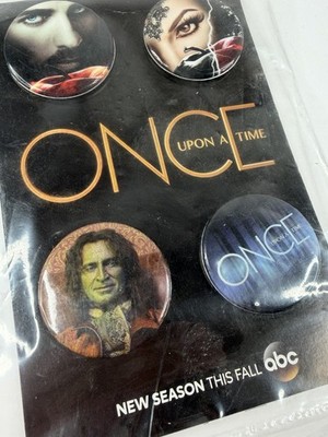 ABC Once Upon A Time 4 Button/Pin/Badge Set - New D23 Expo - Rumple Hook Queen